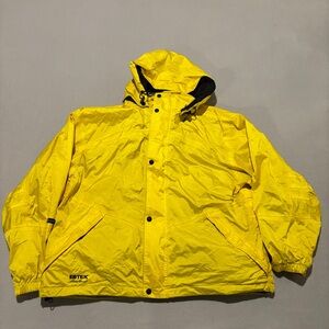 Eddie Bauer Gore Tex Jacket Size L Yellow Outdoor Winter Ski Snowboard EB Tek